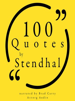 cover image of 100 Quotes by Stendhal